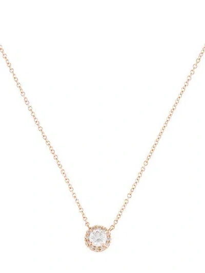Pre-owned Tiffany & Co 18k Diamond Soleste Pendant Necklace, 16" In Multi