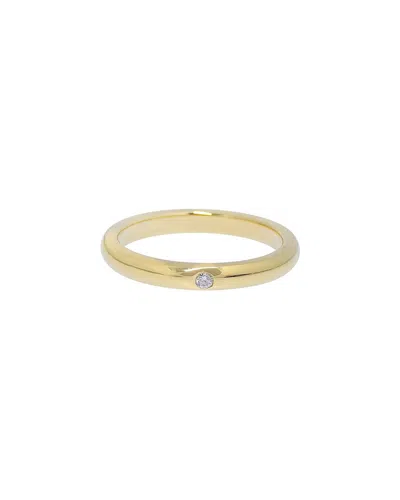 Tiffany & Co . 18k Diamond Stacking Band Ring (authentic Pre-loved) In Gold