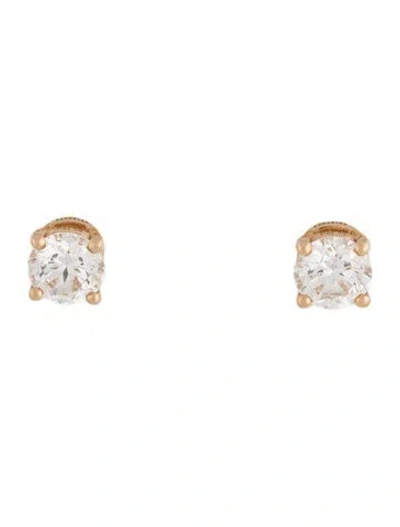Pre-owned Tiffany & Co 18k Diamond Stud Earrings In Multi