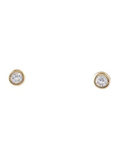 Pre-owned Tiffany & Co 18k Diamond Stud Earrings In Multi