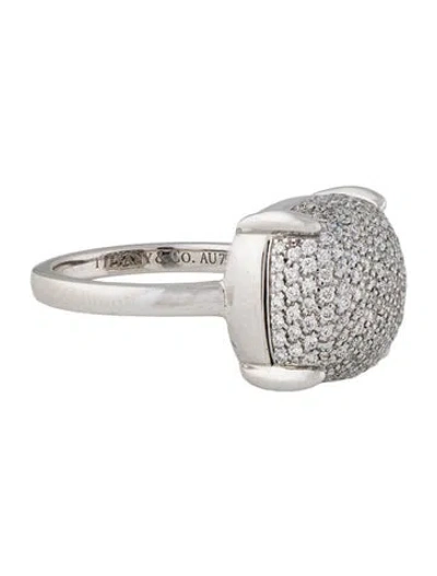 Pre-owned Tiffany & Co 18k Diamond Sugar Stack Cocktail Ring In Multi