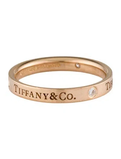 Pre-owned Tiffany & Co 18k Diamond T&co.® Band Ring In Multi