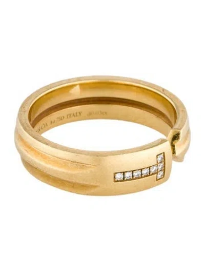 Pre-owned Tiffany & Co 18k Diamond T Band In Multicolor