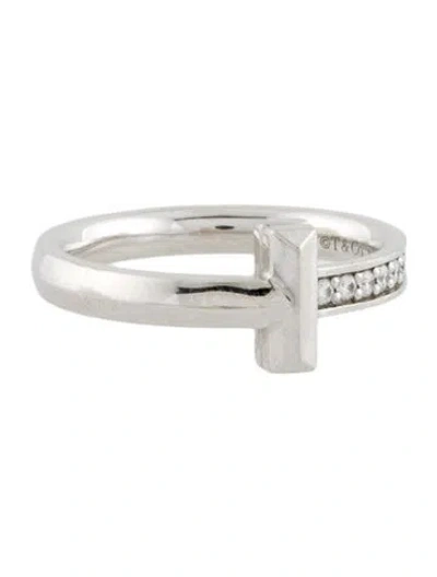 Pre-owned Tiffany & Co 18k Diamond T1 Ring In Multi