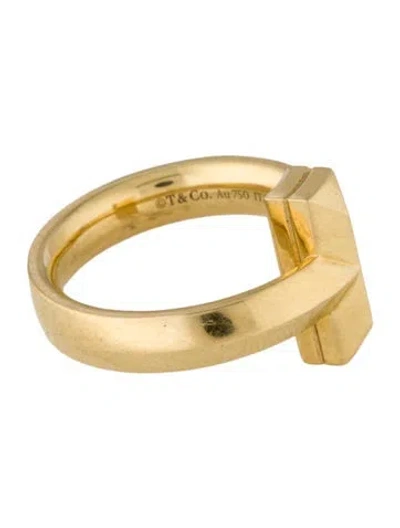 Pre-owned Tiffany & Co 18k Diamond T1 Ring In Multi