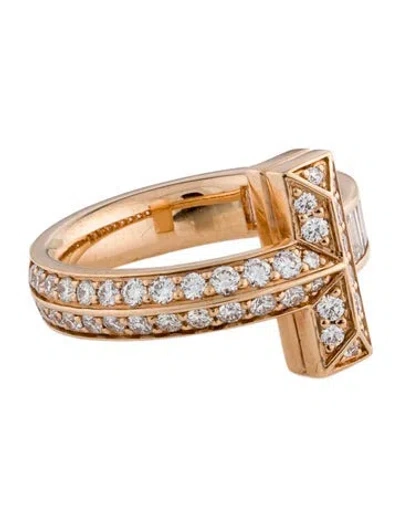 Pre-owned Tiffany & Co 18k Diamond T1 Ring In Multi