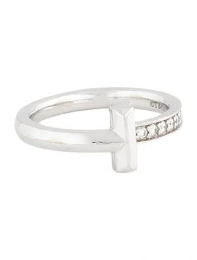 Pre-owned Tiffany & Co 18k Diamond T1 Ring In Multi