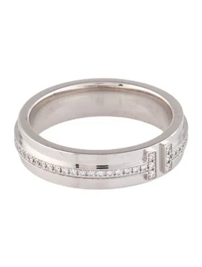 Pre-owned Tiffany & Co 18k Diamond Tiffany T Narrow Ring In Multi