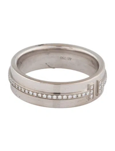 Pre-owned Tiffany & Co 18k Diamond Tiffany T Narrow Ring In Multi