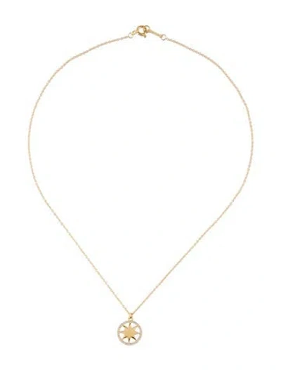 Pre-owned Tiffany & Co 18k Diamond Venezia Stella Pendant Necklace, 14" In Multi