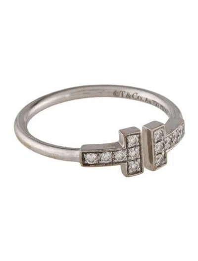 Pre-owned Tiffany & Co 18k Diamond Wire Ring In Multi