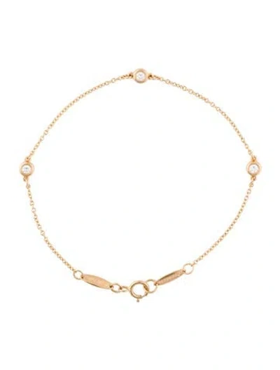 Pre-owned Tiffany & Co 18k Diamonds By The Yard Bracelet, 6.25" In Multi