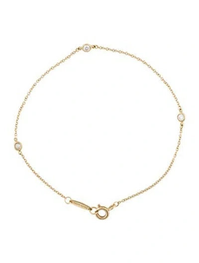 Pre-owned Tiffany & Co 18k Diamonds By The Yard Bracelet, 7" In Multi