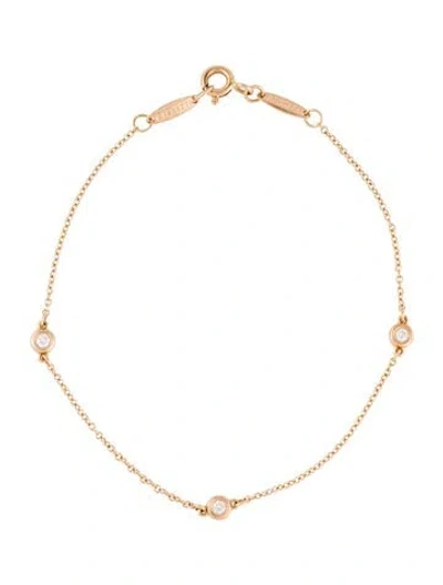 Pre-owned Tiffany & Co 18k Diamonds By The Yard® Bracelet, 7" In Multi