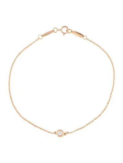 Pre-owned Tiffany & Co 18k Diamonds By The Yard Bracelet, 7.5" In Multi