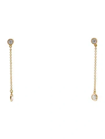 Pre-owned Tiffany & Co 18k Diamonds By The Yard® Drop Earrings In Multi