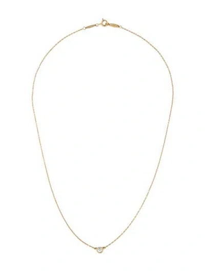 Pre-owned Tiffany & Co 18k Diamonds By The Yard® Single Pendant Necklace, 16.25" In Multi