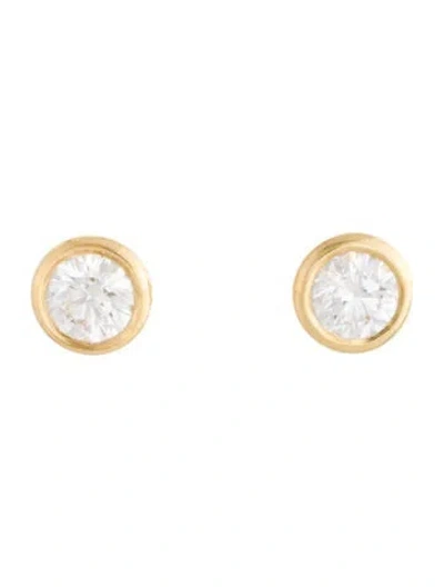 Pre-owned Tiffany & Co 18k Diamonds By The Yard Stud Earrings In Multicolor
