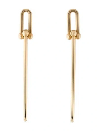 Pre-owned Tiffany & Co 18k Double Long Link Earrings In Multi