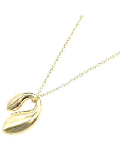 Pre-owned Tiffany & Co . 18k Double Teardrop Necklace (authentic Pre-loved)
