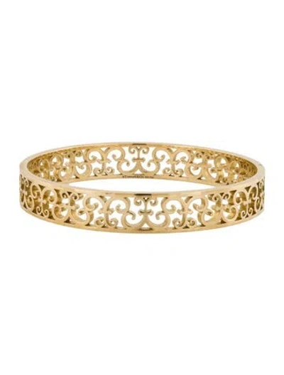 Pre-owned Tiffany & Co 18k Enchant Bangle Bracelet, 7.75" In Multi
