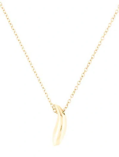 Pre-owned Tiffany & Co 18k Fish Pendant Necklace, 16" In Multi
