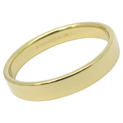 Pre-owned Tiffany & Co . 18k Gold 4mm Essential Flat Wedding Band Ring 11.5 In Multi