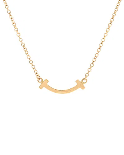 Tiffany & Co 18k Gold T Smile Pendant Necklace 18k Yellow Gold Mini (authentic  Pre-loved)