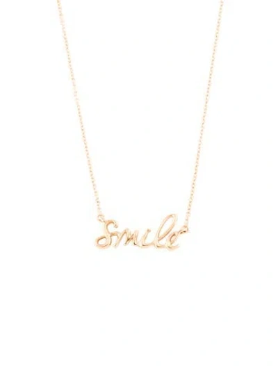 Pre-owned Tiffany & Co 18k Graffiti Smile Pendant Necklace, 16" In Multi