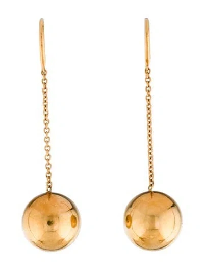 Pre-owned Tiffany & Co 18k Hardwear Ball Hook Drop Earrings In Multi