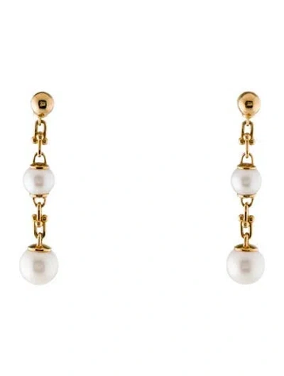 Pre-owned Tiffany & Co 18k Hardwear Triple Drop Link Earrings In Multi