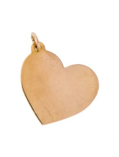 Pre-owned Tiffany & Co 18k Heart Charm Pendant, 1" In Multi