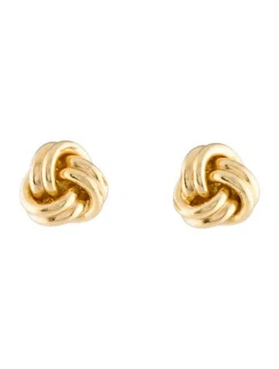 Pre-owned Tiffany & Co 18k Knot Stud Earrings In Multi