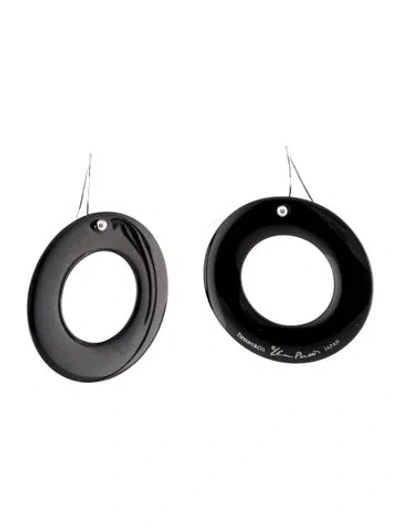 Pre-owned Tiffany & Co 18k Lacquered Wood Sevillana™ Earrings In Black