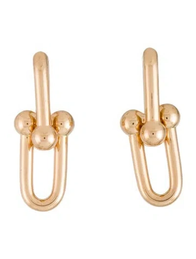 Pre-owned Tiffany & Co 18k Large Link Earrings In Multicolor