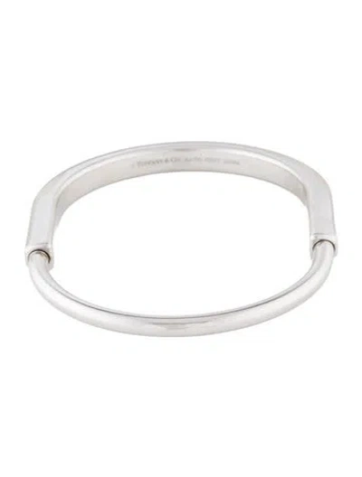 Pre-owned Tiffany & Co 18k Lock Bangle, 7.5" In Multi