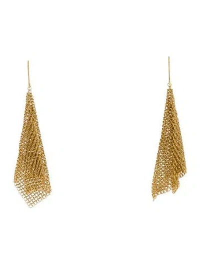 Pre-owned Tiffany & Co 18k Mesh Scarf Earrings In Multi