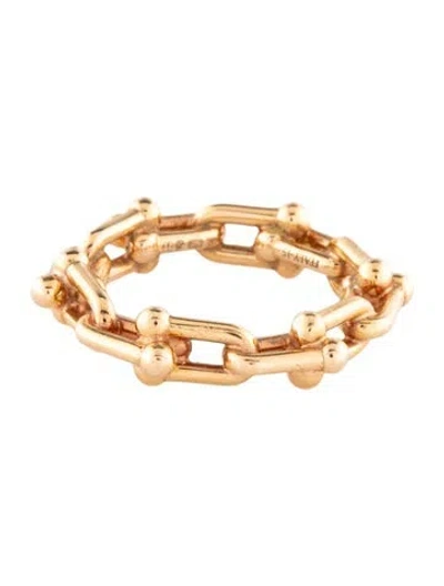 Pre-owned Tiffany & Co 18k Micro Link Ring In Multi