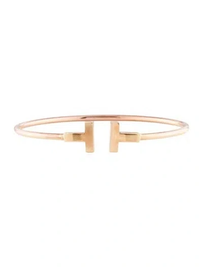 Pre-owned Tiffany & Co 18k Narrow Wire Bracelet, 6.5" In Multi