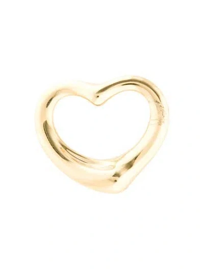 Pre-owned Tiffany & Co 18k Open Heart Pendant In Multi