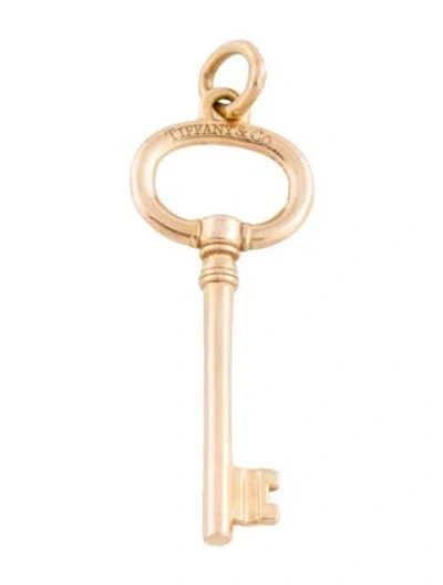 Pre-owned Tiffany & Co 18k Oval Key Pendant, 1.5" In Multi