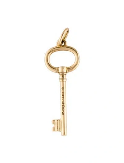 Pre-owned Tiffany & Co 18k Oval Key Pendant, 1.5" In Multi