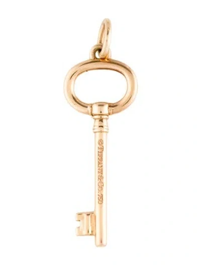 Pre-owned Tiffany & Co 18k Oval Key Pendant In Multi