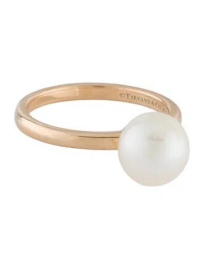 Pre-owned Tiffany & Co 18k Pearl Cocktail Ring In Multi