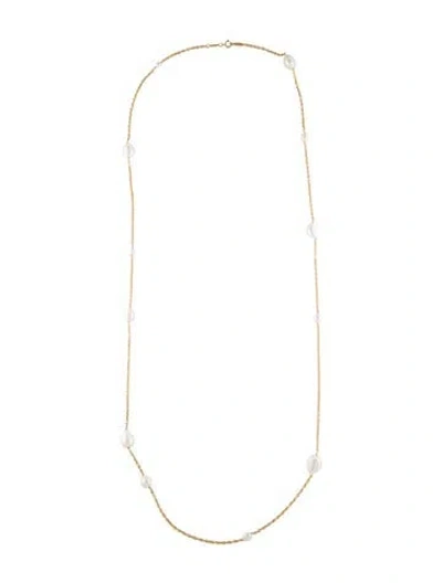 Pre-owned Tiffany & Co 18k Pearls By The Yard Sprinkle Necklace, 36.25" In Multi