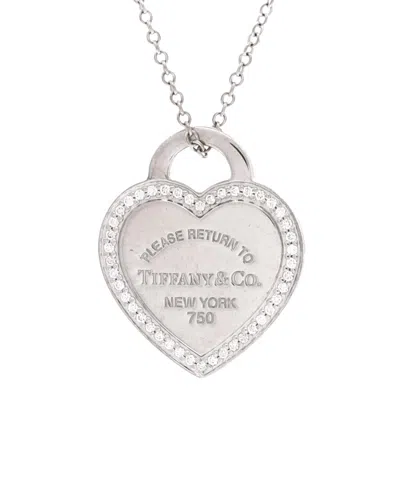 Tiffany & Co . 18k Return To Tiffany Heart Pendant Necklace (authentic Pre-  Loved) In Metallic