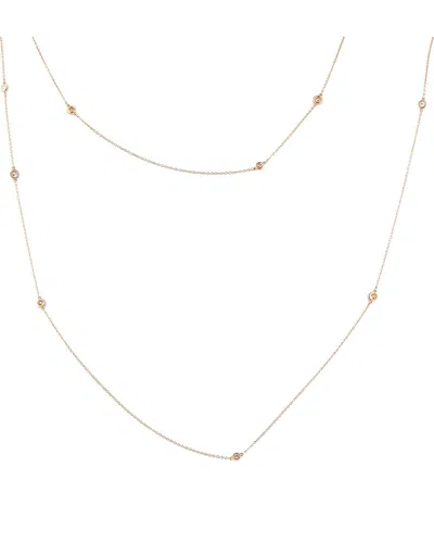 Pre-owned Tiffany & Co . 18k Rose Gold 2.50 Ct. Tw. Diamond Necklace (authentic Pre-  Loved)