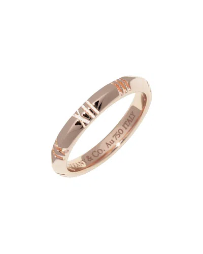 Pre-owned Tiffany & Co 18k Rose Gold  Atlas X Ring 8.5 (authentic Pre-loved)