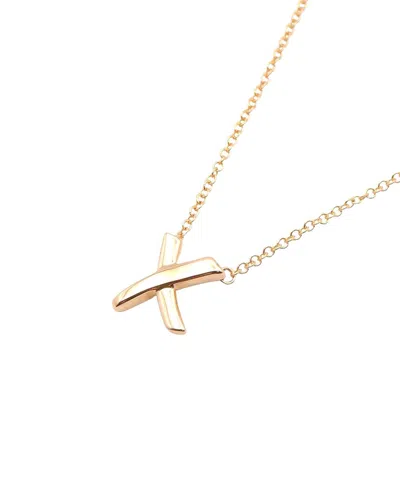 Tiffany & Co 18k Rose Gold  Kiss Necklace Pink Gold (authentic  Pre-loved)