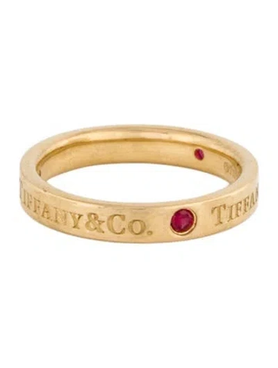 Pre-owned Tiffany & Co 18k Ruby T&co.® Band Ring In Multi